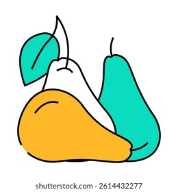 pear ripe fresh line icon vector. pear ripe fresh sign. isolated symbol illustration