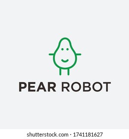 pear robot logo. Pear icon