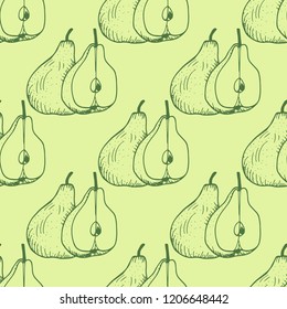 pear seamless fruit pattern
