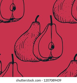 pear seamless fruit pattern