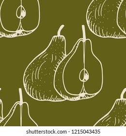 pear seamless fruit pattern