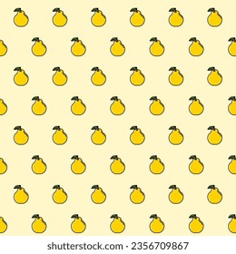 Pear seamless pattern background.  For paper, cover, fabric, gift wrap, wall art, interior decoration. Vector illustration EPS10