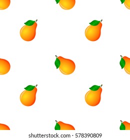 pear seamless pattern. Good for wallpaper, wrapping papers and texture. Vector illustration.