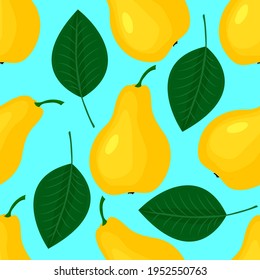 pear, seamless pattern, vector illustration
