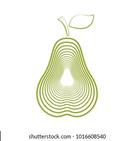 Pear Shape Line Vector Design