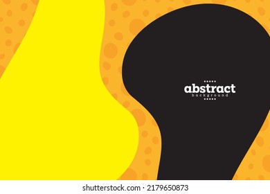 pear shape in yellow and black on halftone orange orgnic biology theme background use for advertisement poster website banner brochure template product presentation package vector eps.