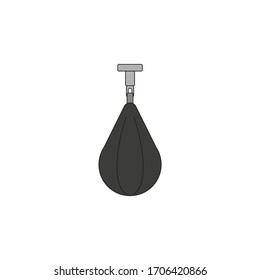 pear shaped pear bag for training boxing sport . illustration for web and mobile design.