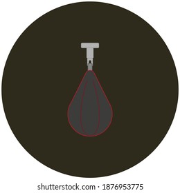 bolsa de pera con forma de pera para entrenamiento de boxeo deportivo. ilustración para diseño web y móvil.