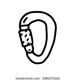 icono del doodle simple de la línea del vector de la línea del carabinador de forma de pera
