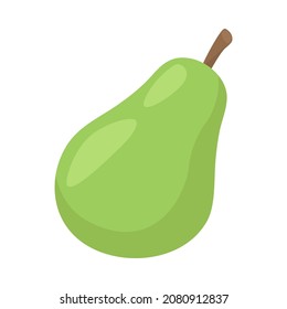 Pear Sign Emoji Icon Illustration. Fruit Vector Symbol Emoticon Design Clip Art Sign Comic Style.