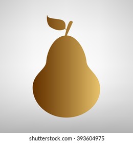 Pear sign. Flat style icon