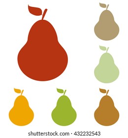 Pear sign illustration