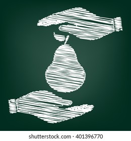 Pear sign scrible effect 
