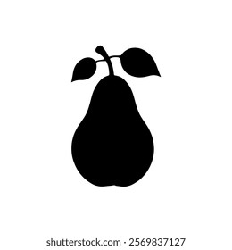 Pear silhouette icon vector design.
