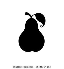 Pear silhouette icon vector design.