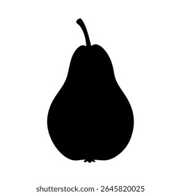 Pear silhouette icon vector flat design on white background