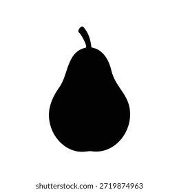 Diseño plano de Vector de icono de silueta de pera.
