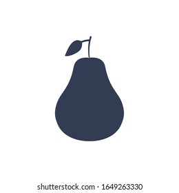 pear silhouette style icon design, Fruit healthy organic food sweet and nature theme Vector illustration