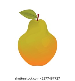 Pear simple fruit icon for web. UI gradient icon, sign or logo.