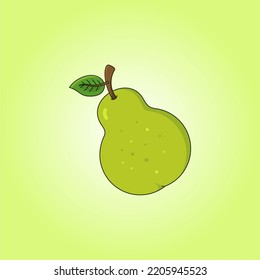 Pear simple illustration vector image