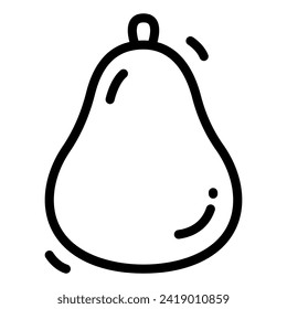 Pear Simple Line Icon Logo Symbol