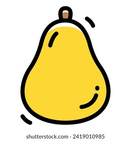 Pear Simple Line Icon Logo Symbol