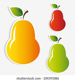 pear stickers set