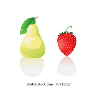 Pear and strawberry