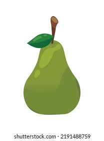 pear sweet fruit icon isolated