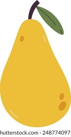 Ilustración vectorial de frutas dulces de pera