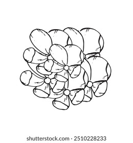 Pear theme in graphics. Hand draws graphic illustrations on a white background. Pear theme for design