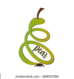 Pear with title on a white background.
