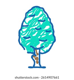 pear tree doodle icon sketch vector. pear tree sign. isolated symbol illustration
