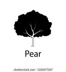 pear tree illustration. Element of plant icon for mobile concept and web apps. Detailed pear tree illustration can be used for web and mobile on white background