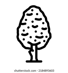 pear tree line icon vector. pear tree sign. isolated contour symbol black illustration