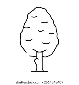 pear tree line icon vector. pear tree sign. isolated contour symbol black illustration