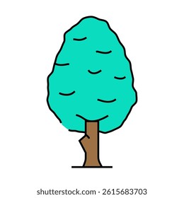 pear tree line icon vector. pear tree sign. isolated symbol illustration