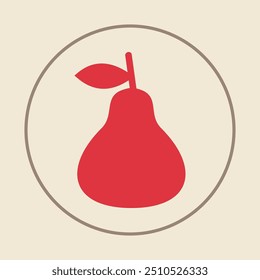 Pear trendy icon righteous abstract vector illustration colorful artwork beautiful design.eps