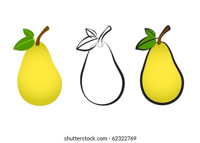 Pear. Vector