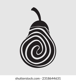 Pear Vector Abstract Logo Design Template