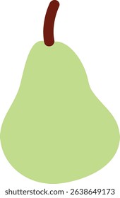 Pear vector art illustration isolated on a white background. 