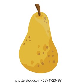 pear vector clipart drawing on white background isolated