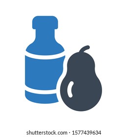 pear vector glyph color icon 