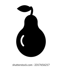 Pear Vector Glyph Icon For Personal And Commercial Use.
