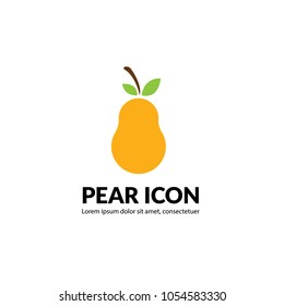 pear vector icon. Can be used as icon or logo for websites, applications, mobile and UI design, vector illustration