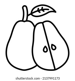 Pear vector icon. Can be used for printing, mobile and web applications.