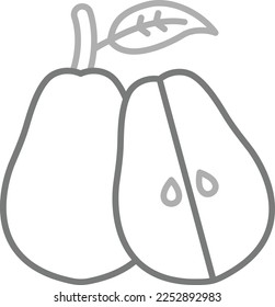 Pear vector icon. Can be used for printing, mobile and web applications.