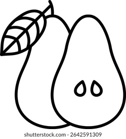 Pear vector icon. Can be used for printing, mobile and web applications.