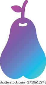 Birnen-Vektorsymbol-Entwurfsgrafik