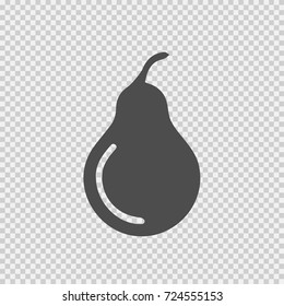 Pear vector icon eps 10. Simple isolated pictogram.